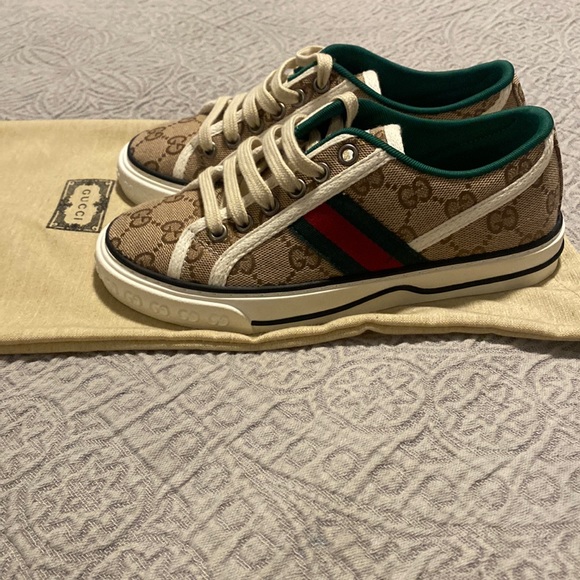 Original Women's GG Gucci Tennis 1977 Sneaker - Picture 3 of 4